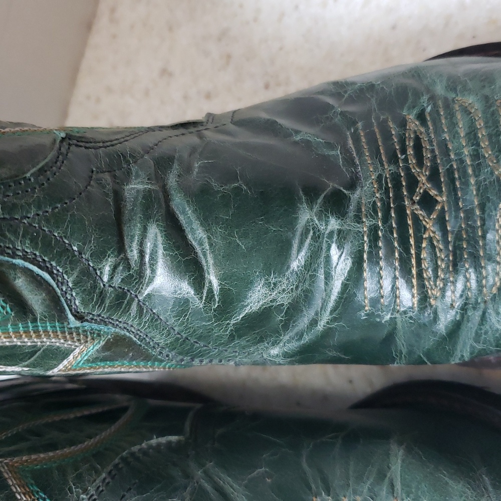 Laredo Green Western Cowboy Boots - Picture 5 of 6